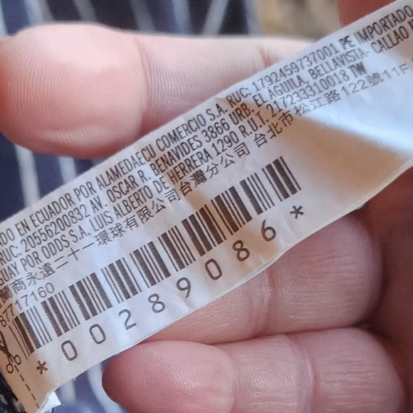 Forever 21 Navy & White Stripes Oversized Long Sleeve Buttondown Cardigan size M - Picture 5 of 5